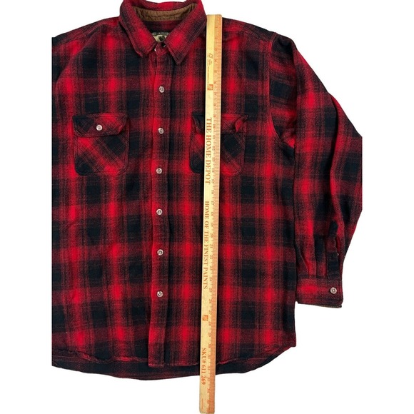 Field & Stream Men Red Black Flannel‎ Shirt Sz XXL Tall - Picture 2 of 6
